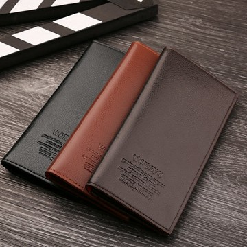 新款錢包男士長款時尚商務錢夾手拿包薄款休閑青年學生皮夾日韓潮