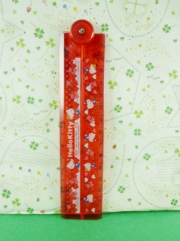 【震撼精品百貨】Hello Kitty 凱蒂貓~摺疊尺-愛心紅圖案