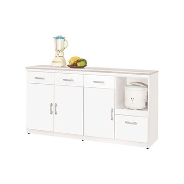 Boden-坦菲5.4尺岩板收納餐櫃/碗盤置物櫃/置物矮櫃/拉盤電器櫃(下座)-161x41x85cm