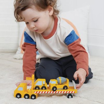 Mentari 美國 木製玩具 工程運輸拖板車