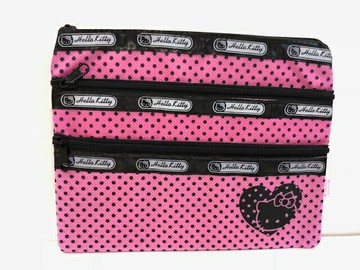 【震撼精品百貨】Hello Kitty 凱蒂貓 Hello Kitty 凱蒂貓化妝包-三層(小) 震撼日式精品百貨