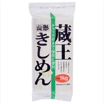 送料無料 みうら食品 チャック付蔵王きしめん 1kg×10袋 |b03