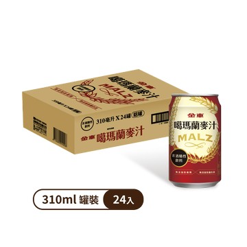 金車噶瑪蘭麥汁310ml易開罐(24罐/箱)