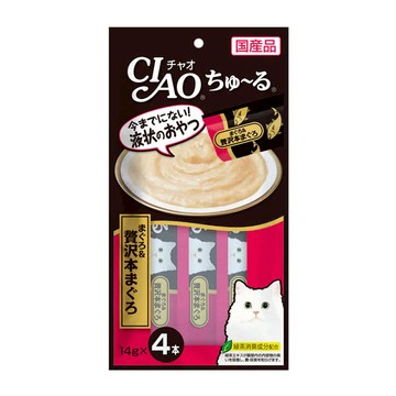 貓-CIAO啾嚕肉泥14g-4入-奢華鮪魚