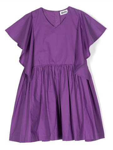 Molo - Christiana flared dress - kids - Organic Cotton - 146-152 - Purple