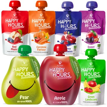 佑爾康 HAPPY HOURS 生機纖果飲 100g 義大利 果泥 寶寶果泥 生機水果趣 副食品 果汁 大地之愛