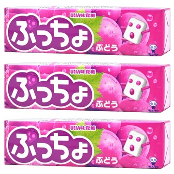 UHA味覺糖 普超條糖 葡萄味 日本進口軟糖  50g  3條