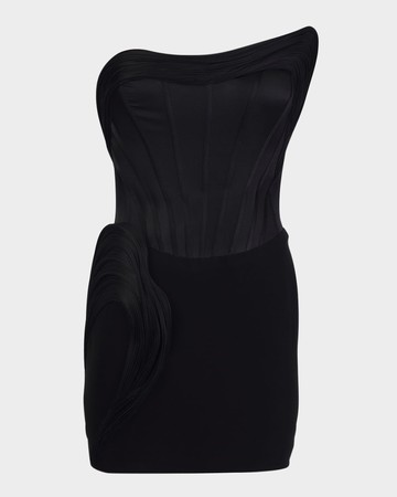 Sculpted Strapless Corset Mini Dress