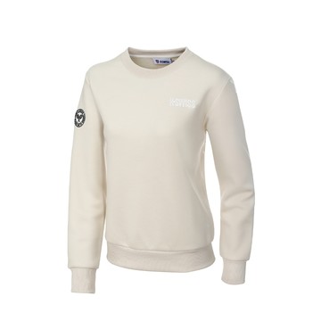 休閒長袖 TW SWEATSHIRT 1 圓領 女款 奶油白色 1912495-026