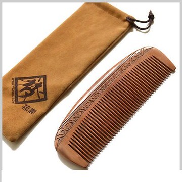 日用木梳 三林18釐米天然桃木梳子木梳女檀香木梳按摩防脫髮防靜電家用 『MY5243』