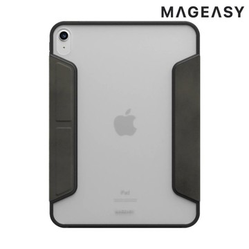MAGEASY Apple iPad 10.9 (2022/10代) / iPad 11(A16) Vivaz 多角度支架透明保護套 平板皮套 可站立 翻蓋 側翻