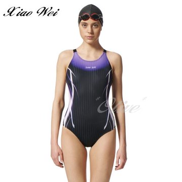 聖手品牌 時尚競賽型中叉三角連身泳裝 NO.A974458-01
