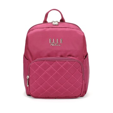 【ELLE Active】生活印記系列-後背包-小-桃紅色