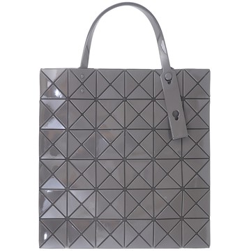ISSEY MIYAKE 三宅一生 BAOBAO 炭灰色亮面方格6x6側肩/手提包