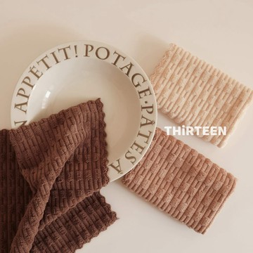 THiRTEEN拾叁家居◖(3入組)暮色暖調抹布 吸水抹布 潔抹布 暖色系抹布 暖色抹布 布 餐廚配件 居家生活 日用品