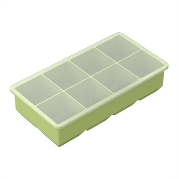 CITY STAR 食品級矽膠8格大冰塊附蓋模具盒-2入