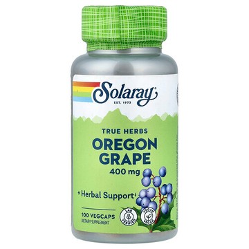 Solaray, True Herbs，俄勒岡葡萄，400 毫克，100 粒素食膠囊
