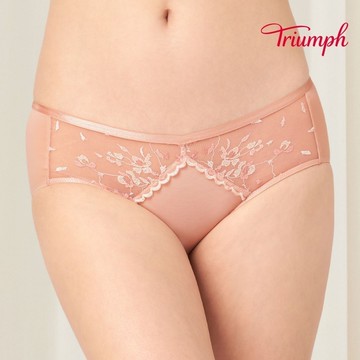 黛安芬-Premium歡沁系列 中腰平口內褲 M-EL 淡粉｜87R2453 WJ