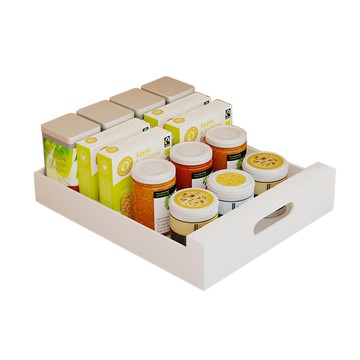 加寬版櫥櫃抽屜式置物架 35cm款  1個  白色