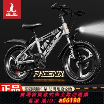 【台灣公司 可開發票】鳳凰兒童自行車6-9-13歲男女孩18/20/22寸變速免安裝學生腳踏單車