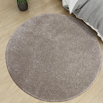 范登伯格 - 巧柔 超柔軟仿羊毛地毯 - 摩卡 (130cm圓)