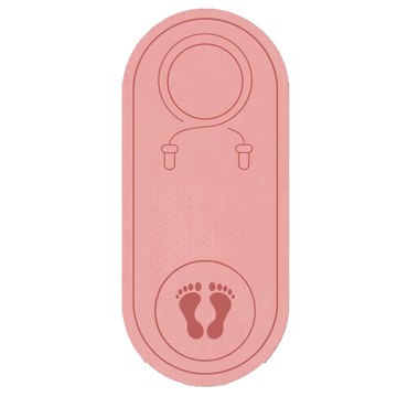 德利生活 靜音降噪跳繩墊 方形 60 x 40 x 0.8cm 粉色  1個