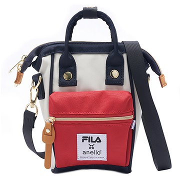 FILA 斐樂 anello聯名款 手提斜背包 100% 聚酯纖維 日本設計  12 x 6 x 19cm  法國色  1個