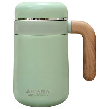 AWANA 木紋森語保溫杯 MF-500  1個  綠色  500ml