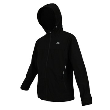 KAPPA 男女軟殼風衣磨毛外套(免運 防潑水 運動 慢跑 上衣「34235YW-005」≡排汗專家≡