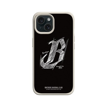 iPhone 15 SolidX 貝殼灰 - 職棒-中信兄弟 Brothers - 素描LOGO