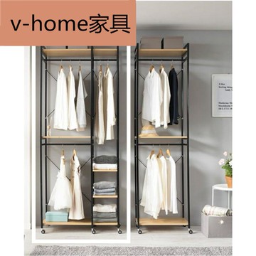 開放式衣架落地臥室衣帽架置物衣架簡約掛衣服的架子鋼架衣櫥衣柜