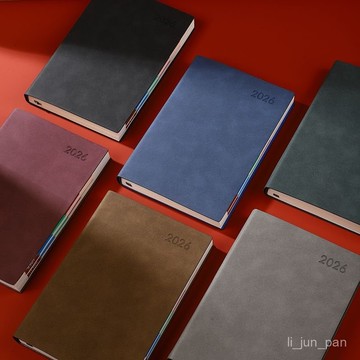 臺灣🚍8H出🉑[馬年2026]新版A5日程本年厤本每日計劃記事本商務日記筆記本加厚