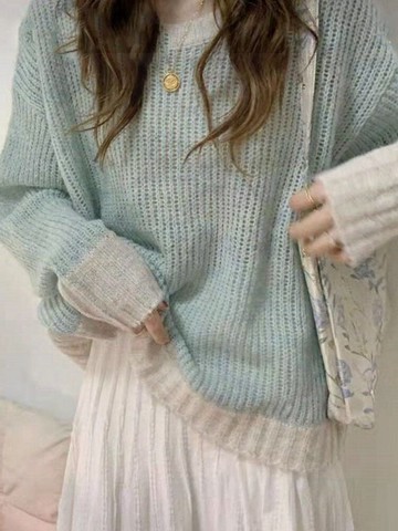 毛衣女秋冬復古日系慵懶風設計感小眾上衣春秋寬松外穿年新款