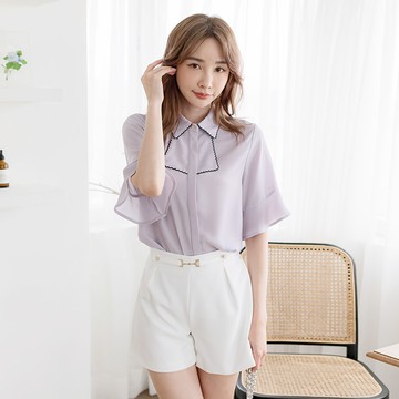 【限時39折】HS 日常領結上衣 質感灰