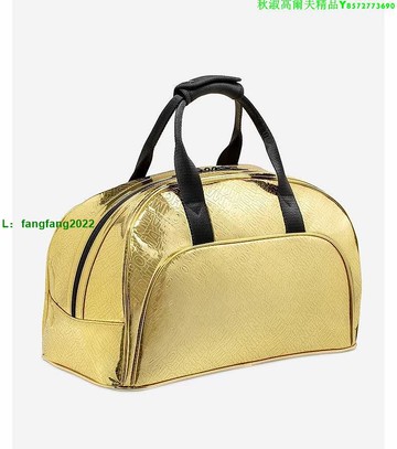 HONMA紅馬新款高爾夫衣物包  鞋包金色防水多功能運動手提包