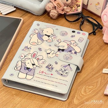 台灣出貨-小紅書同款遊樂園小羊皮質A5卡冊可愛高顏值防水追星小卡收納冊