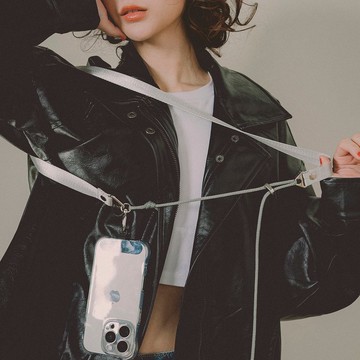 閃光系 | CRUSH - 鈦原色 * 銀色 金屬色 尼龍 傘繩 手機背帶