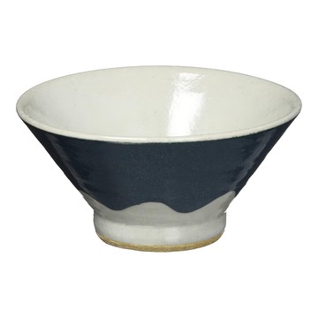 日本製 富士山美濃燒茶碗套裝 陶瓷 直徑13cm 大小碗  青富士  1組