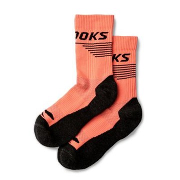 BROOKS 女 High Point 高峰中筒襪_琥珀橘(280491873)