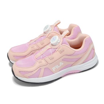 Fila 慢跑鞋 J815Z 大童 中童 小朋友 粉紅 白 旋鈕 運動鞋 斐樂 3J815Z251
