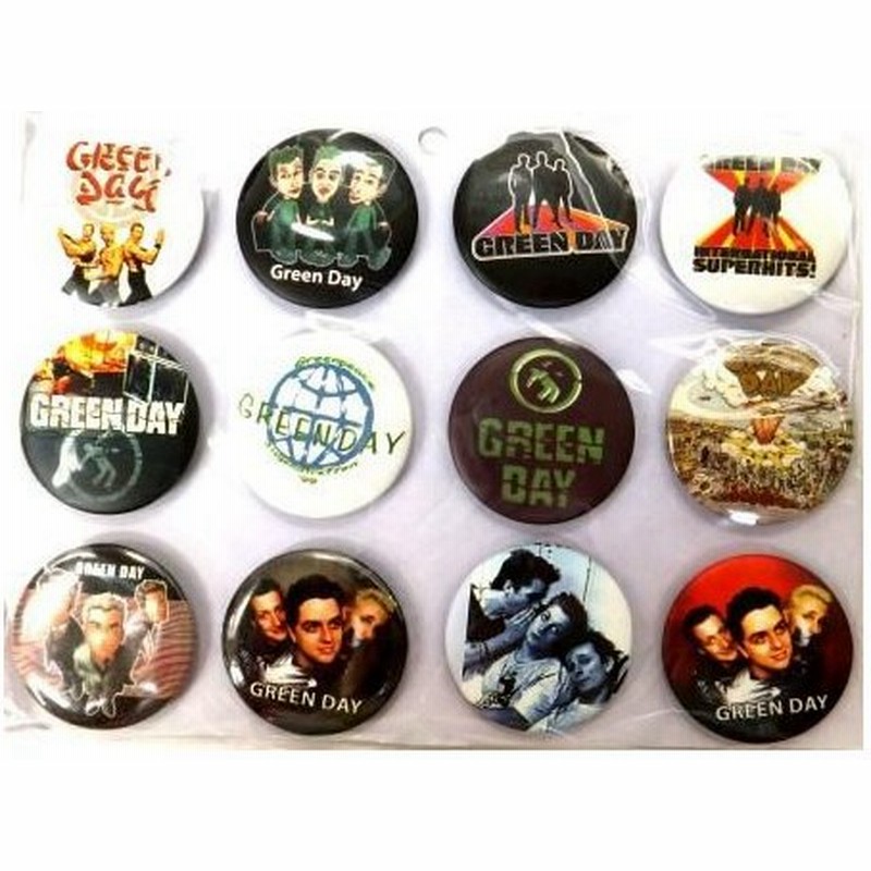 ロック バンド 缶バッジ Lサイズ１２個セット Greenday 通販 Lineポイント最大get Lineショッピング