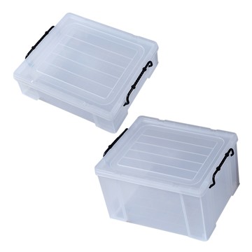 KEYWAY 【 真心良品】耐久型掀蓋式透明整理箱(15L+33L)-4入組