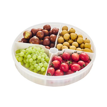 食品級糖果盒 日式果乾收納盒 32x32x6.5cm 透明  1個