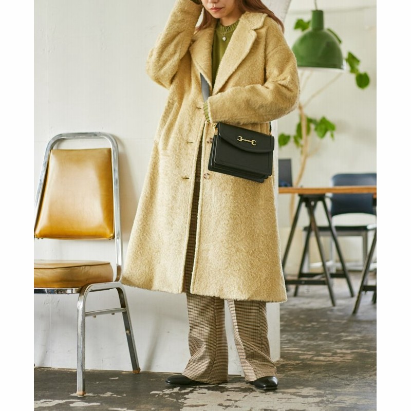 ウィゴー シャギーロングチェスターコート レディース イエロー F Wego 通販 Lineポイント最大1 0 Get Lineショッピング