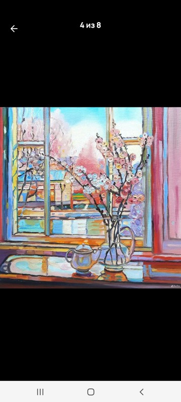春日 油畫 原創藝術 油畫 畫布油畫 30x30 公分