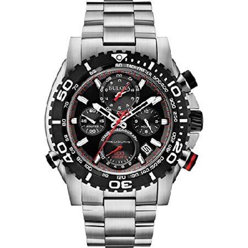 ブローバBulova 腕時計 98B212 Precisionist Chronograph Black Dial ...