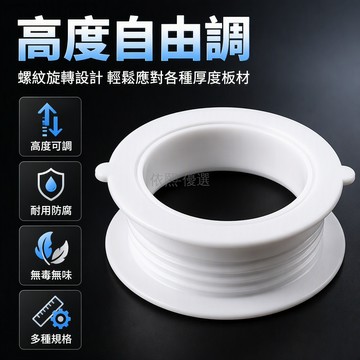 桃園出貨 雙層塑料水管孔密封圈防臭防蟲50/60/65/80mm廚房衛浴開孔護圈
