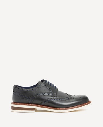 Kenneth Cole | Kieran Flex Lace Up Oxford Shoe in Black/Cobalt, Size: 7.5