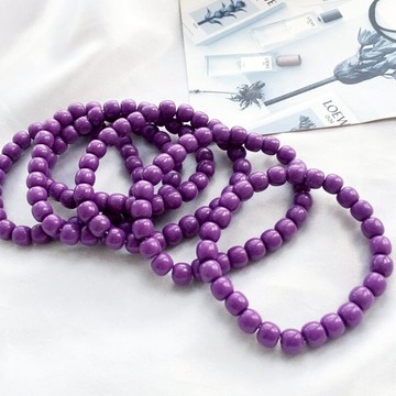 紫云母單圈手鏈 女款深紫色香芋紫輕奢手串 助事業招桃花助愛情