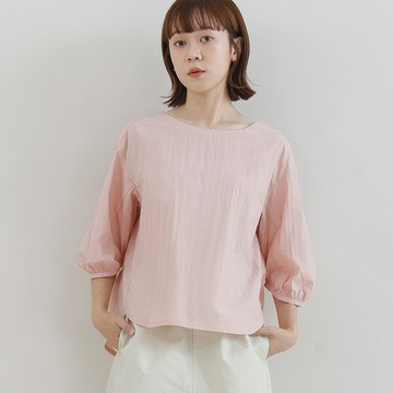 a la sha 造型剪接七分袖上衣